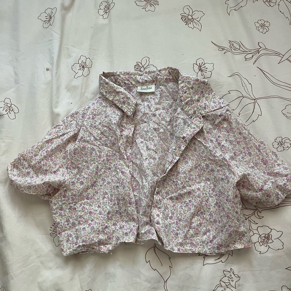 Thrifted Cropped Button Up Layer